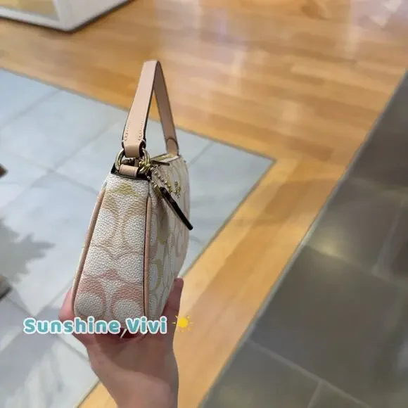 NWT Coach Nolita 19 Pretty Signature Canvas CDW29 IM/CHALK/PINK - Picture 2 of 8